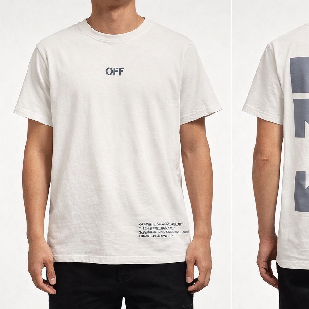 Off-White c/o Virgil Ablon x Jean-Michel Basquiat Exhibition Tee Grailed